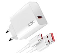 45W Chargeur Rapide avec Câble USB C 1m pour XiaoMi Redmi Note 15 14 5G 14 Pro, Chargeur Turbo pour Xiaomi Pad 6 5 Redmi Note 14 13 12S 12 POCO Pad M6 Mi 10T Pro Lite Redmi 15 5G Redmi 15C POCO M7