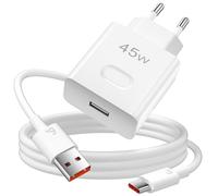 45W Chargeur Rapide pour Honor X6e X7e Plus X8d 600 Lite 600 Smart 5G,Blanc