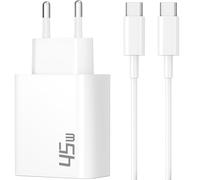 45W Chargeur Rapide USB C pour Google Pixel 9/9a/9 Pro XL Fold, 8/Pro/8a/7/7a/6/6a, iPhone 16 16e 15, MacBook, Samsung S25 S24 S23 Ultra, USBC PD GaN Adaptateur Type C Chargeur Prise + 2M Câble
