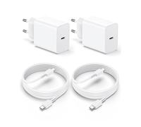Lot de 2 pour 45W Chargeur Samsung Charge avec 2M Câble, Chargeur Rapide pour Samsung Galaxy S24 Ultra/S23 Ultra/S22/S21/S20/S9/Note 20/10/9/8/A53/A53/A54,Adaptateur USB C Mural Alimentation Prise