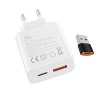 45W Chargeur USB C 18W USB A Adaptateur ，pour：Samsung Galaxy Ultra S25/S24/S23/S22/S21/S20/S20+/Note 20/10/9/8/A73/A53/A52/S10/S9, iPhone 1716 15/Pro/Pro Max/Plus,iPad,Moto,Google,Chargeur Rapide