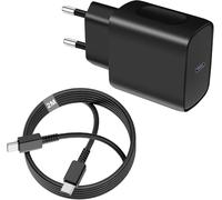 45W Chargeur USB C, Charge Rapide avec 2m câble USB C,pour Samsung Galaxy S25/S24/S23/ S22 /S21 /S21 Ultra,S20 FE, A16/A15/A14/A54/A53/A34,Chargeur Type C Secteur Adaptateur pour iPhone Huawei Xiaomi