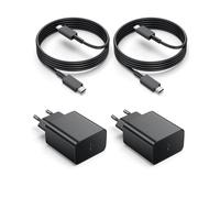 45W Chargeur USB C,Chargeur Rapide Samsung avec 2M Câbles,Charge Rapide pour Samsung Galaxy S25/S24/S23/S22/S21 Ultra/S20/S20+/Note 20/10/9/8/A73/A53/A52,UBS C Secteur Mural Alimentation Prise-2 Pack