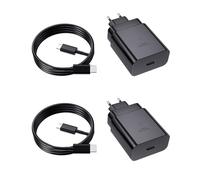 45W Chargeur USB C Rapide 2 Pack pour Samsung Galaxy S25 Ultra/S25+/S25/S24 Ultra/S24+/S24/S23 Ultra/S23/S22/S21, A56 A55 A54 A36 A16, Note 20 10, Tab S10 S9 S8, Rapide Type C Adapteur avec 1.8m Câble