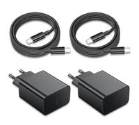 45W Chargeur USB C Rapide 2Pack avec Nylon 2M Cable USB C pour Samsung Galaxy S26/25/S24/S23/ S22/S21 /S20, A16/A15/A14/A54/A53, pour Samsung Charge Rapide USBC Prise Chargeur Adaptateur Secteur