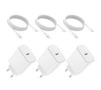 45W Chargeur USB C Rapide for iPhone 17 16 15/17 16 15 Pro/17 16 15 Pro Max/17 Air/16 15 Plus/iPad Pro/iPad Air, Samsung S25 S24 S23, 3-Pack Prise Adaptateur et Type C 2M Cable Secteur Fast Charger