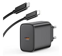 45W Chargeur USB C Secteur Charge Rapide for Samsung Galaxy S25/S24/S23/S22/S21 Ultra/S20/S20+/Note 20/10/9/8/A73/A53/A52/S10/S9, iPhone 17/16/15 et 2M Câble, Adaptateur Mural Alimentation Prise Noir