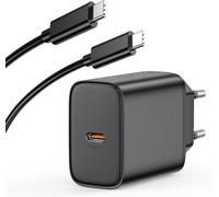 45W Chargeur Usb C Secteur Charge Rapide For Samsung Galaxy S25/S24/S23/S22/S21 Ultra/S20/S20+/Note 20/10/9/8/A73/A53/A52/S10/S9, Iphone 17/16/15 Et 2M Câble,Adaptateur Mural Alimentation Prise Noir