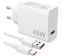 45w Fast Usb Charger For Redmi Note 14 Pro 14 13 12 Poco X7, Turbo Charger With 6a Usb C Cable 1m For Xiaomi Pad 7 6 11 Lite Redmi Pad Se Pro Redmi 14c 13c 12c Redmi 12 Redmi A3 Poco C75 C65 M6