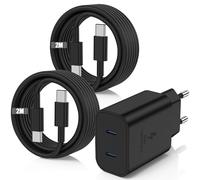 45W Super Chargeur USB C Rapide pour Galaxy S25+,S25 Ultra,S24+,S24 Ultra,S23+,S23 Ultra, S22,S21,Note20,A54,A53,Z Fold5,Flip5,Fold4,Tab S8 Ultra, Adapteur Type C avec 2M+2M Câble USB C