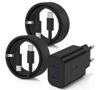 45W Super Chargeur USB C Rapide pour Galaxy S25+,S25 Ultra,S24+,S24 Ultra,S23+,S23 Ultra, S22,S21,Note20,A54,A53,Z Fold5,Flip5,Fold4,Tab S8 Ultra, Adapteur Type C avec 3M+3M Câble USB C