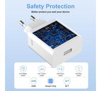 45w Super Vooc Chargeur Rapide Avec 6a Câble Usb C 1.8m Pour Oppo Find X5 X3/2 Neo/Reno13fs,Chargeur Rapide Vooc Charge Avec Câble Usb Type-C Pour Oneplus 10 9 Pro Nord Ce 3 2 Lite,Realme C75/C63/C65