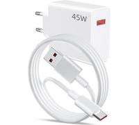 45w Turbo Chargeur Rapide Avec 6a Câble Usb C 1m Pour Redmi Note 14 Pro Poco X7 Chargeur Turbo Pour Xiaomi Redmi Note 13 12 11 10 Pro Pour Redmi 13x Poco M6 X5 M5s M4 X3 F3 Mi 11 10t Lite Mi Pad 7 6
