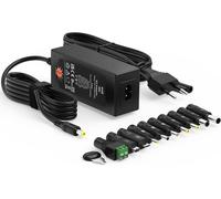 45W Universal AC to DC Power Adapter 5V 6V 7.5V 9V 12V 13.5V 15V 3A Switching Power Supply Transformer with 10 DC Connectors, 3000mA Max.
