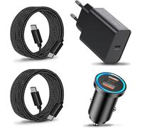 45w Usb C Charger + 63w Car Cigarette Lighter Charger And Cable For Samsung Galaxy S25/S24 Plus/S24 Ultra/S22 S23 Fe,A55 A25 A35 A56 A54 A53 A15 A36 5g, Z Fold 4 5 Iphone 16 15 Pro Max Type C Plug