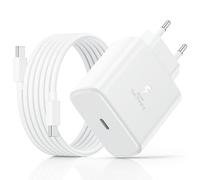 45W USB C Charger Fast Charging with Type C Cables 2M, for Samsung Galaxy S25/S24/S23/S22/S21 Ultra/S20/S20+/Note 20/10/9/A73/A53/A52/S10 Mobile Phone Fe USB-C AC Adapter Power Socket Blanc