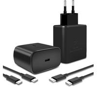 45W Usb C Chargeur D'Ordinateur Portable Pour Sam Sung Galaxy Note 10+, Galaxy S22/23/24 Ultra, Galaxy S22+/23+/24+, Galaxy Tab S7/Galaxy Z Fold2, Galaxy Z Flip3, Cordon D'Alimentation Type C (2 Pack