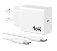 45W USB C Chargeur Rapide pour Samsung Galaxy S25 Ultra S24 S23 S22 S21 S20 FE 5G,A55 A54 A53 A52,Note 20,Original Tab S8 S9,USB-C Prise Chargeur Adaptateur Secteur avec 3M USB Cable Charge Rapide