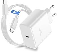 45W USB C Fast Charge Charger for Samsung Galaxy S25 Ultra/S25+/S24/S23/S22/S21/S20+/Note 20 and 2M Cable, USB C Type C Charger AC Adapter Ultra Fast Charger for Samsung (White)