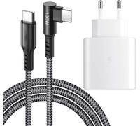 45w Usb C Fast Charger Power Adapter With Type C Nylon Cable (2m, 100w) For Samsung Galaxy S22/S22+/S22 Ultra/S21/S21 Fe/S20/Z Fold 3/Note 10+/20/A53/Tab S8 S7+ Ultra