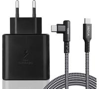 45W USB C Fast Charger with Cable Compatible with Samsung Galaxy S24 Ultra, S23 Ultra, S22 Ultra, Note20, Note10, S21, S20, Tab S7, Tab S8, Tablet AC Charger USB C-Black
