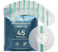45x Protection Capteur Patch Freestyle Libre 2 Plus - Sans Colle au Centre | Étanche pour la Douche et la Natation, Doux au Toucher, Tient jusqu'à 14 Jours, Discret et Transparent