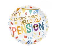 46 cm de diamètre - Ballon gonflable « Goodbye Tension Hello Pension »