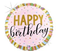 46 cm de diamètre - Ballon gonflable Happy Birthday - It's your day Holo