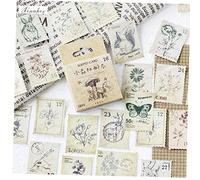 46 Pcs Papier Timbré Animaux Vintage Autocollant Décoration Stickers Pour Craft Diary Scrapbooking Planner Étiquette