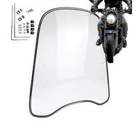 46 x 42,5 cm Pare-Brise de Scooter, Pare-Brise de Moto, Spoiler Universel de Moto, Spoiler de Pare-Brise de Scooter avec Bords élargis et Pare-Brise