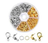 460 Pièces Fermoir Collier Qualité, Fermoir Collier Set, Attache Bracelet, Bijoux Creation, Fabrication Bijoux, Fermoirs Mousquetons et Pince Attaches, Anneaux de Saut Ouverts