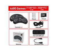 (4600 jeux) Console de jeux vidéo rétro MD 16 bits pour Sega Genesis, avec plus de 1500 jeux classiques