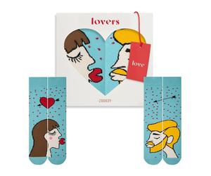 [4600410100] Zooksy Pack 2 Paires Chaussettes Amoureux Couples Femme Brune 36...