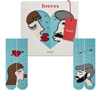 [4600480100] Zooksy Pack 2 Paires Chaussettes pour Amoureux Femme brune 41-46...