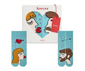 [4600540100] Zooksy Pack 2 Paires Chaussettes Amoureux Femme Chatain 41-46 Ho...