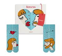 [4600550100] Zooksy Pack 2 Paires Chaussettes pour Amoureux Femme Chatain 41-...