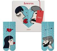 [4600600100] Zooksy Pack 2 Paires Chaussettes pour Amoureux Femme Chev noir 3...