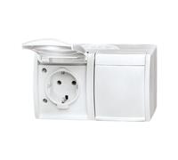 46073 EW-54 Double prise SCHUKO® avec champ de mar
