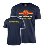 46557 T-shirt Volksmarine 1. Flottille Stralsund RDA Fédération des forces navales, bleu foncé, XXL