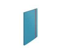 Leitz – Porte-vues A4, 20 pochettes (40 feuilles/80 vues), 3 rabats, bande élastique, PP, Bleu Cosy