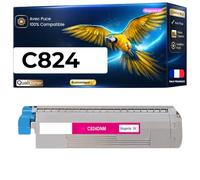 46861306 Toner Compatible pour OKI C824 C834 C844 C824n C824dn C834dnw C834nw C844dnw Magenta Haute capacité avec Puce 5000 Pages