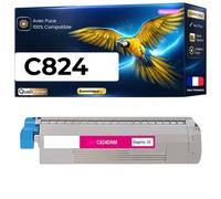 46861306 Toner compatible pour OKI C824 C834 C844 C824n C824dn C834dnw C834nw C844dnw premium Magenta avec puce 5000 pages