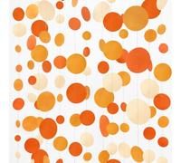 46Ft Thanksgiving Automne Automne Cercle Points Guirlande Dégradé Orange Pois Suspendus Papier Streamer pour Orange Mariage Anniversaire Baby Shower Fiançailles Récolte Fête Décorations Fournitures