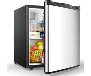 46L Mini réfrigérateur et porte réversible économie d'énergie chambre/bureau Argent