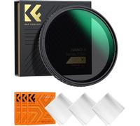 46mm ND2-ND32 ND Variable Filter 1-5 Stops Neutral Density Without Blue Cross and 3 Vacuum Packed Microfibre Cleaning Cloth for Camera