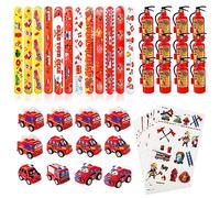 46PCS Pompier sam Cadeaux d'anniversaire pour enfants, pompier sam fournitures de fête, Cadeau pompier, pour la décoration pompier, pompier anniversaire décoration