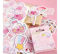 46pcs Rose Mignon Fille Diary Planificateur De Décoration Autocollants Stickers Animaux Kawaii Scrapbooking Artisanat Papeterie Autocollants