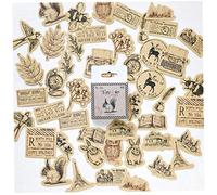 46pcs / Set Animal Autocollant, Vintage Écureuil Hibou Feuilles Album Photo Album Décor Autocollant Diy Cartes Autocollants Artisanat Arts