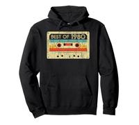 46th Birthday Best of 1980 Retro Bday Cassette Tape Vintage Sweat à Capuche