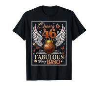 46th Birthday Women Cheers to 46 Years Fabulous Since 1980 T-Shirt